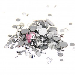 Strasuri din Cristale 100 bucati SC057 Argintii Metalizat 1,3-3,0mm 
